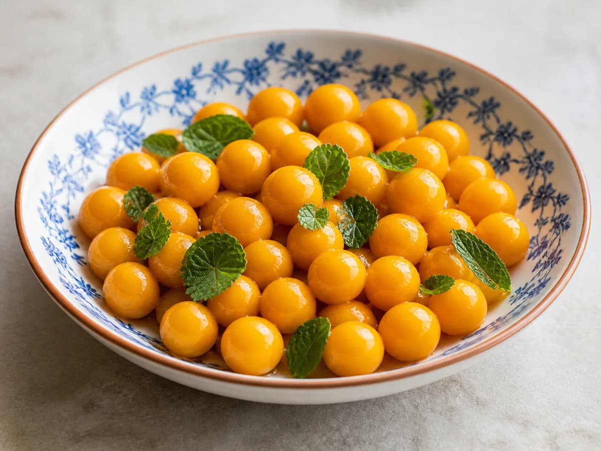 Physalis com Limão, Mel e Hortelã