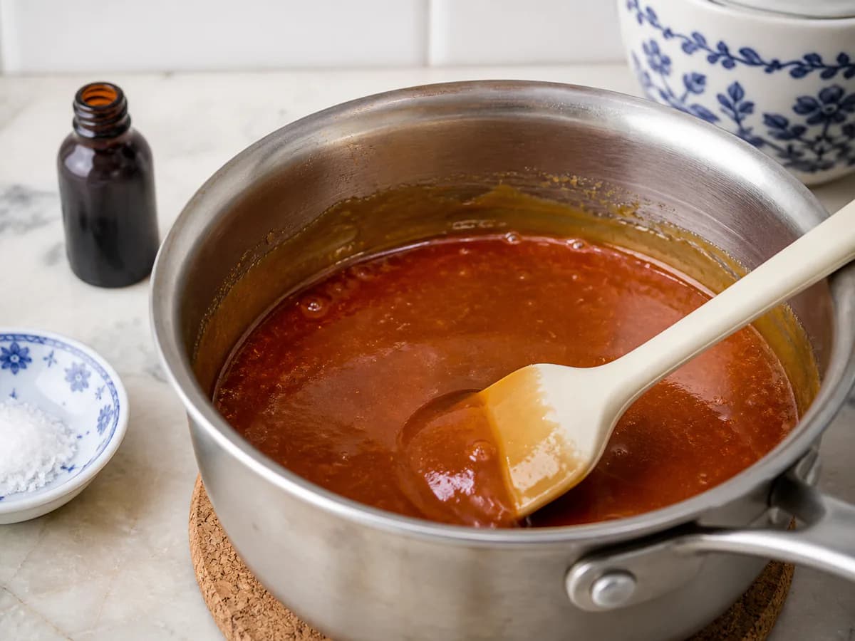 Preparação de Pipocas de Caramelo durante a confeção