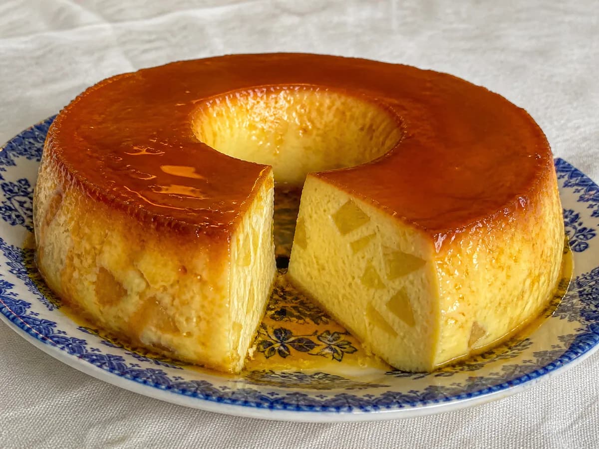 Pudim de Natas e Ananás Delicioso