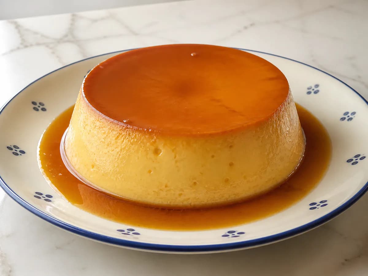 Pudim de Ovos no Micro-ondas com Caramelo