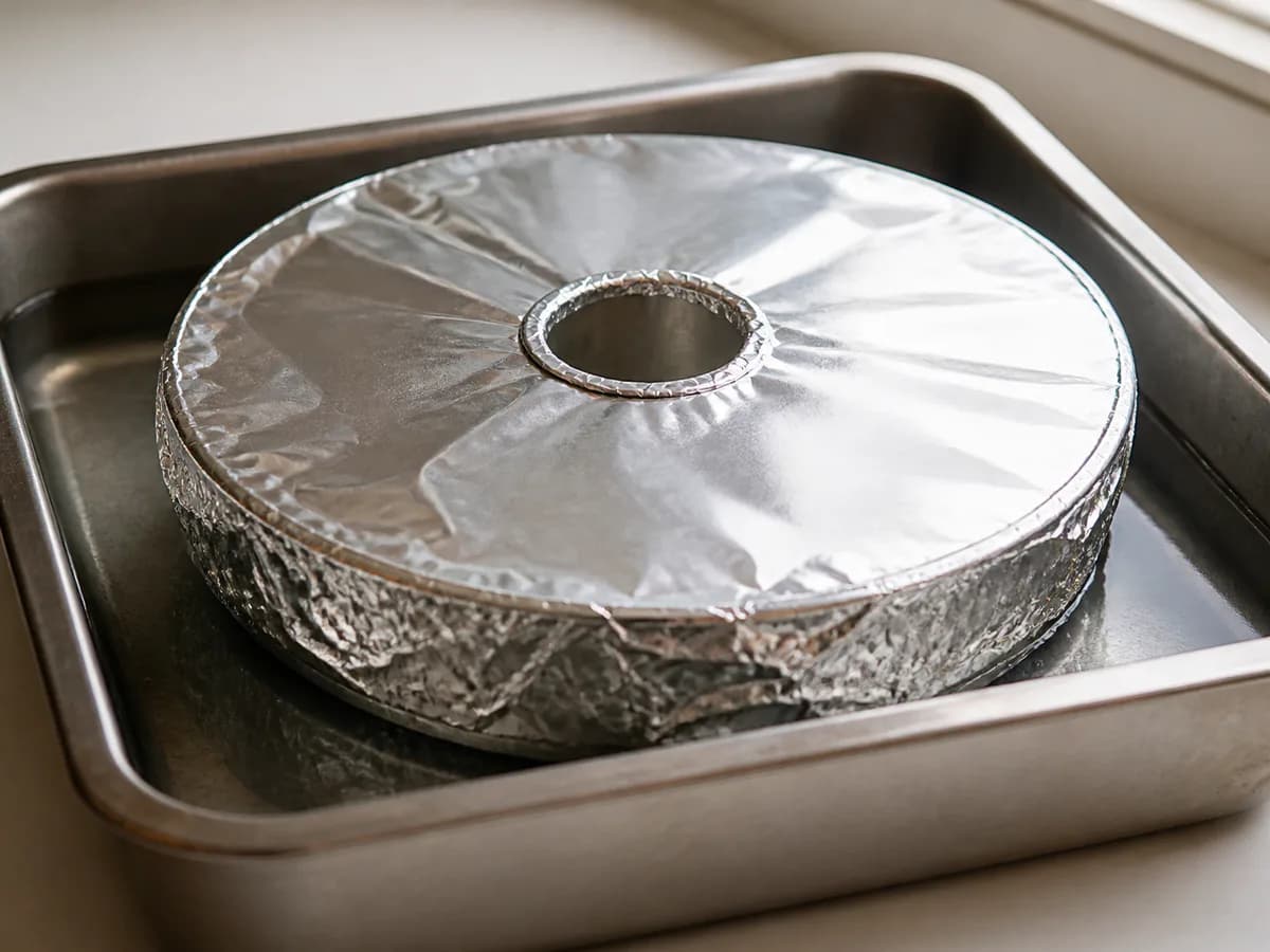 Preparação de Pudim Flan de Ovos durante a confeção