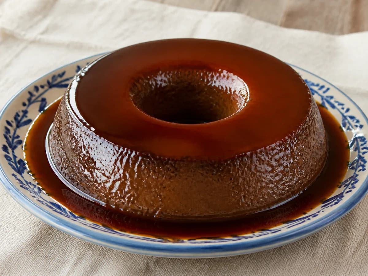Pudim Flan de Chocolate Divinal