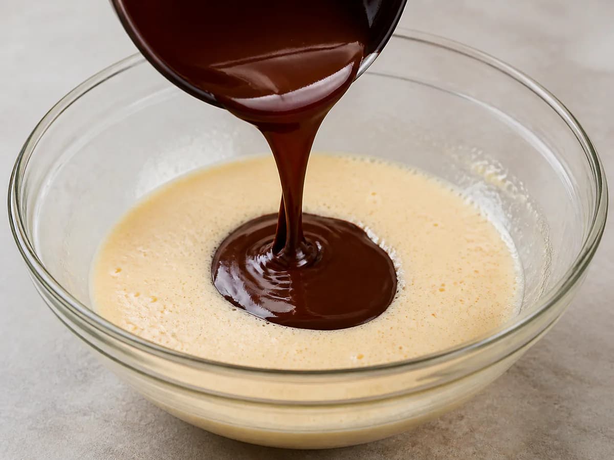 Preparação de Quadradinhos de Chocolate durante a confeção