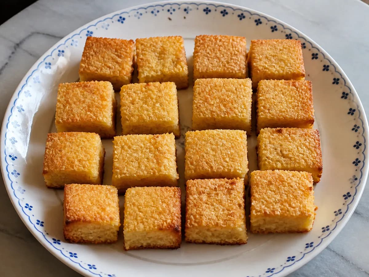 Quadrados de Coco com Doce de Laranja