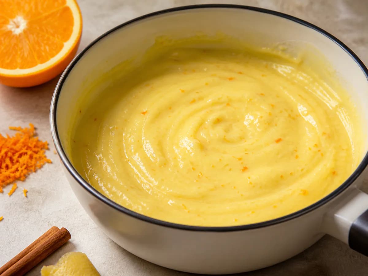 Preparação de Quadrados Nata Laranja durante a confeção