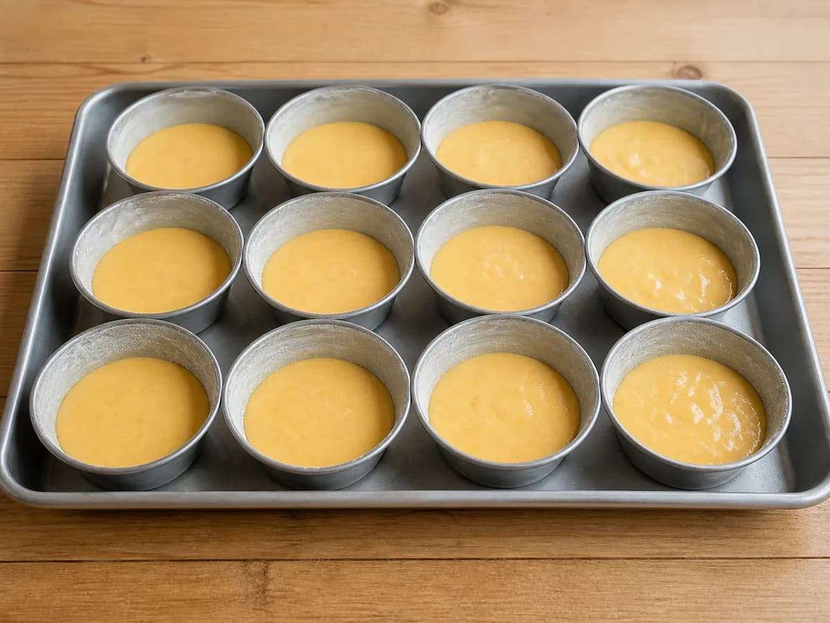 Preparação de Queijada de Laranja Super Rápida e Fácil de Fazer durante a confeção