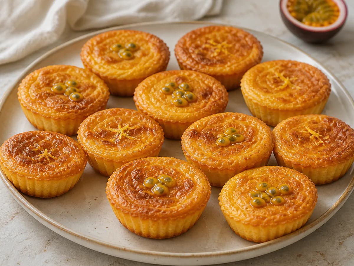 Queijadas de Iogurte e Maracujá