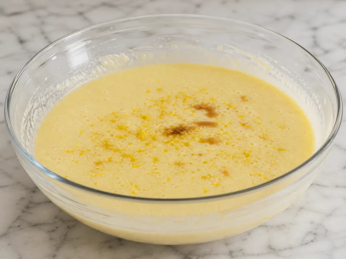 Preparação de Queijadinhas de Iogurte durante a confeção