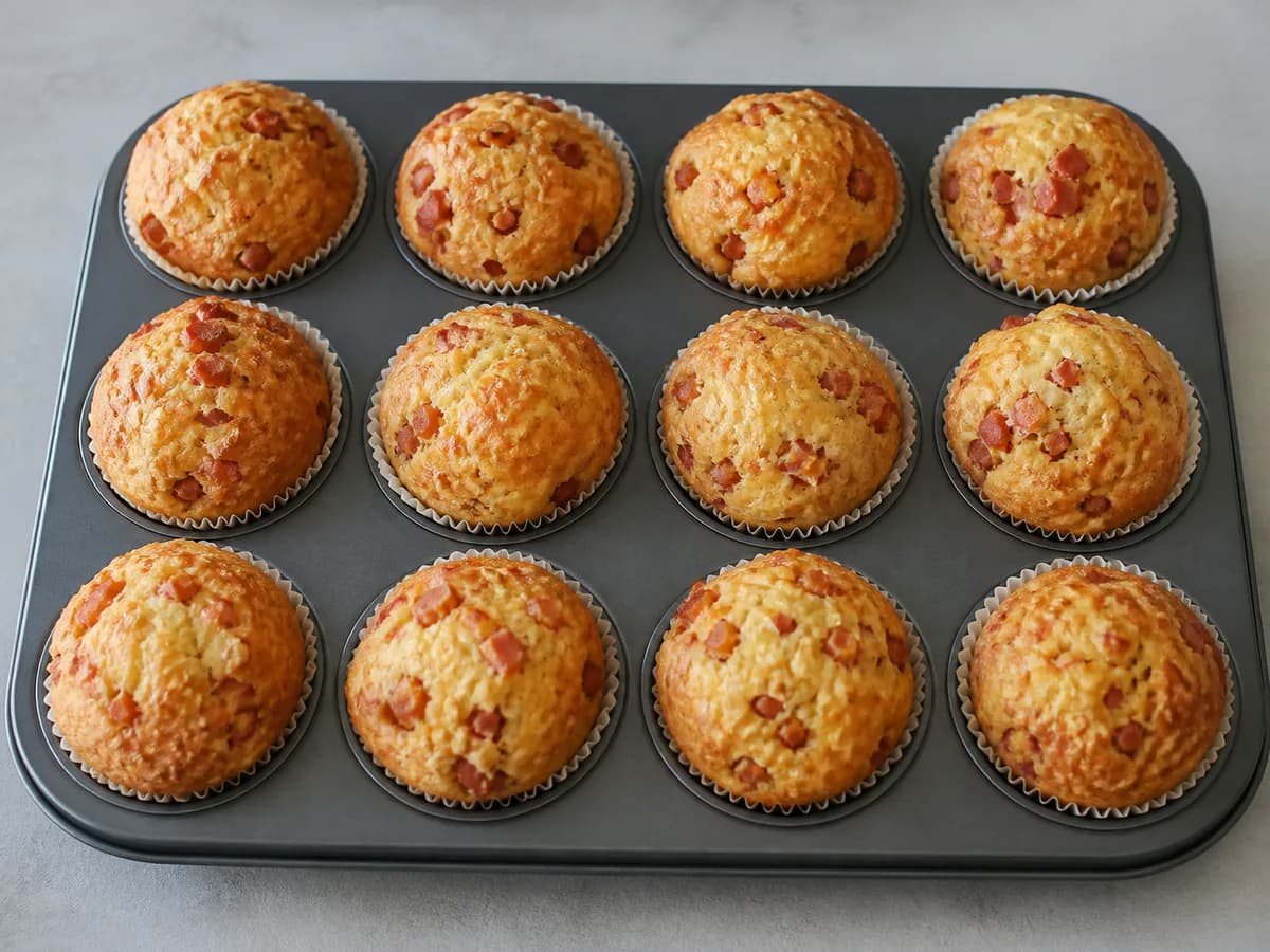 Queques de Fiambre e Salsicha