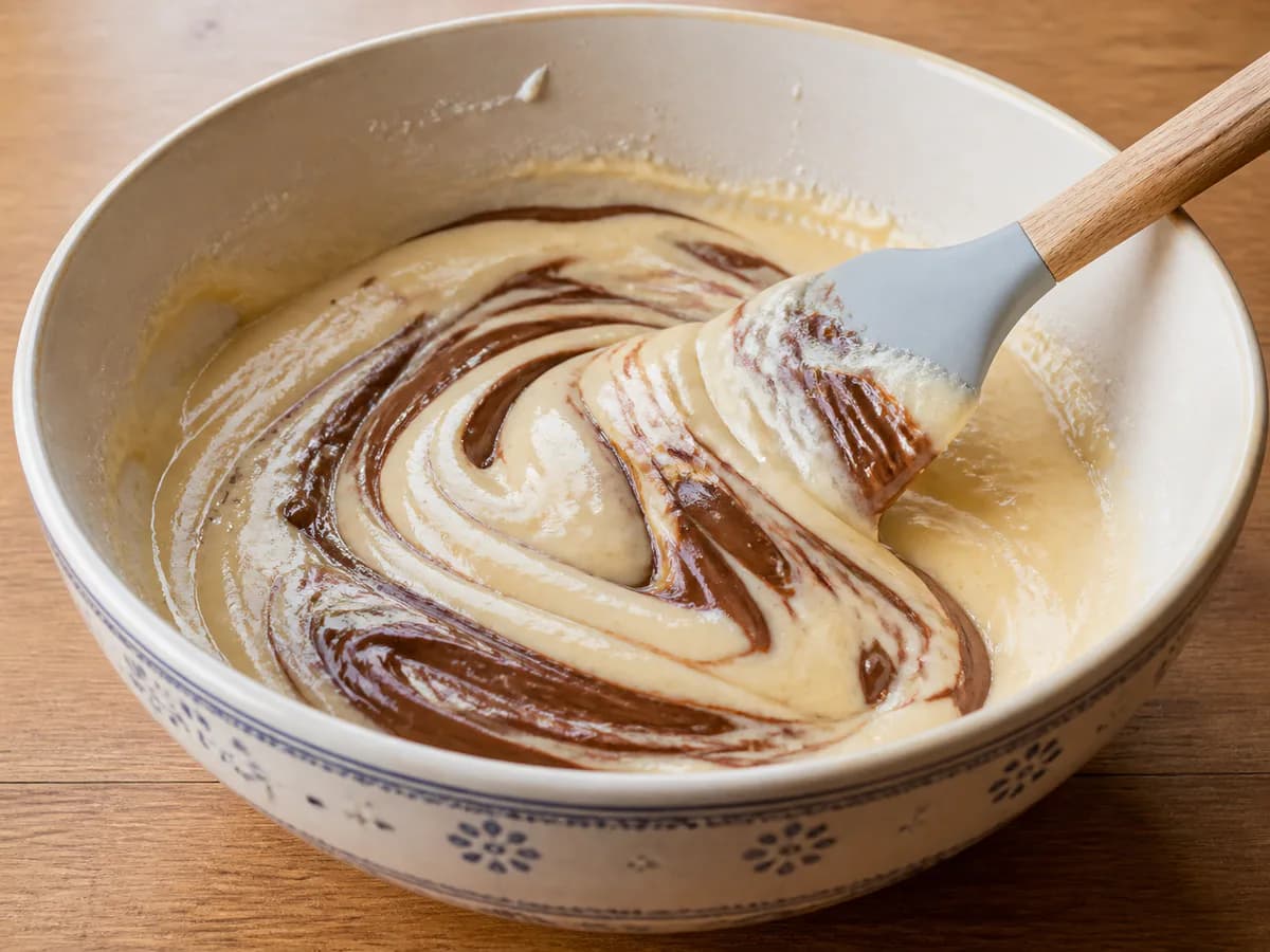 Preparação de Queques de Nutella Fofinhos durante a confeção