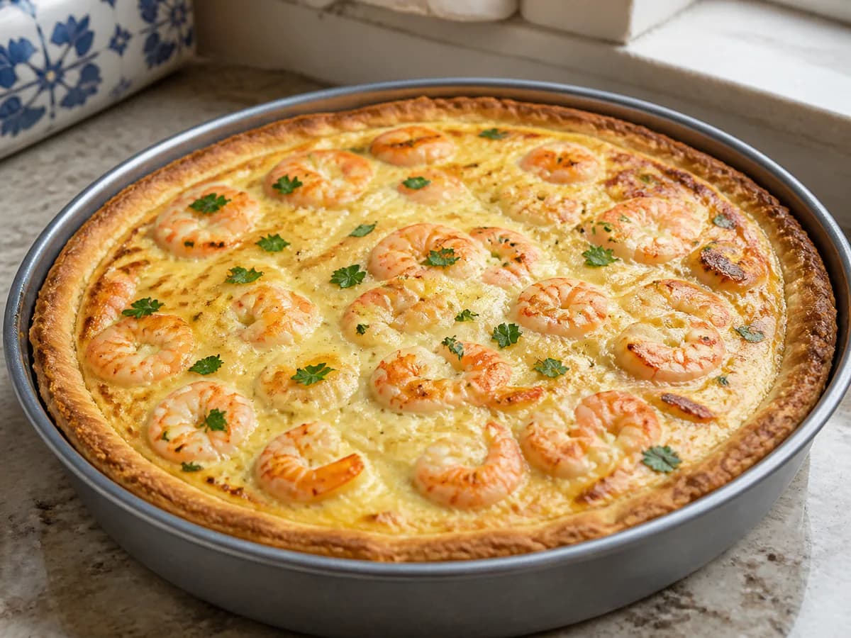 Quiche Deliciosa de Camarão Fácil de Fazer