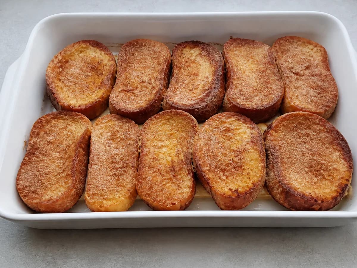 Rabanadas de Leite e de Vinho no Forno