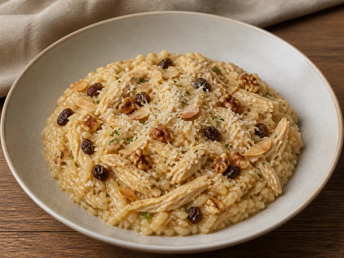Risotto de Frango e Frutos Secos