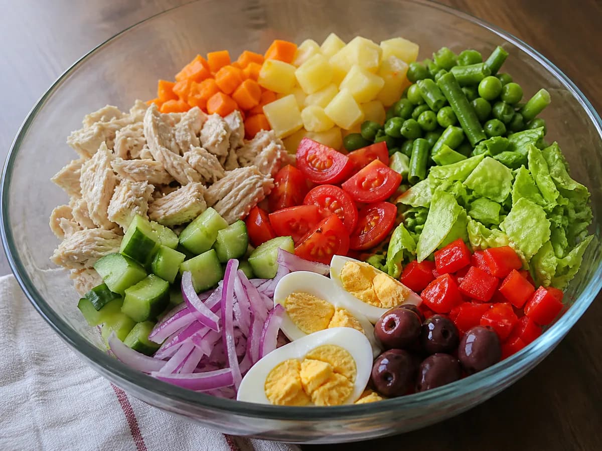 Preparação de Salada Limpa Frigoríficos durante a confeção