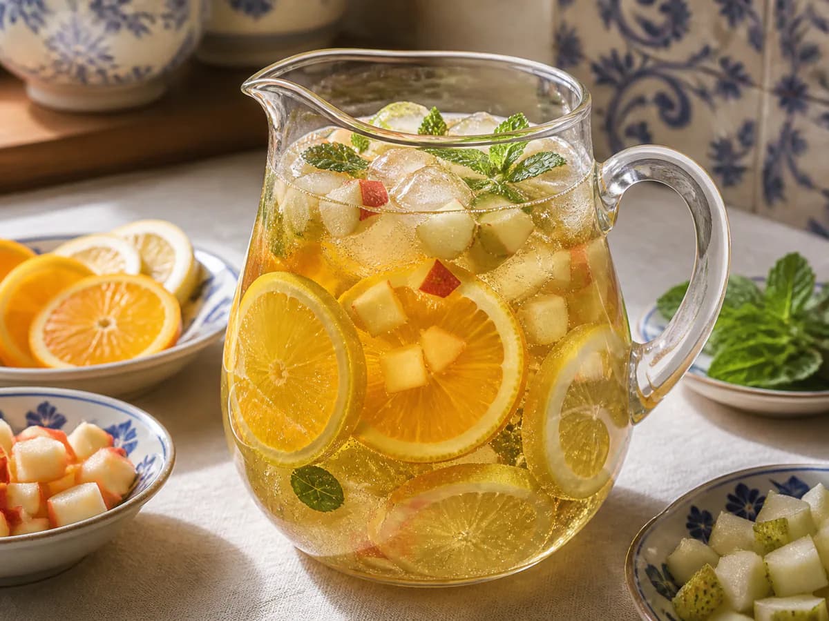 Sangria de Espumante com Frutas Frescas