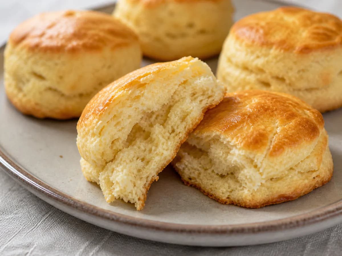 Pormenor de uma porção de Bolinhos de Chá (Scones)