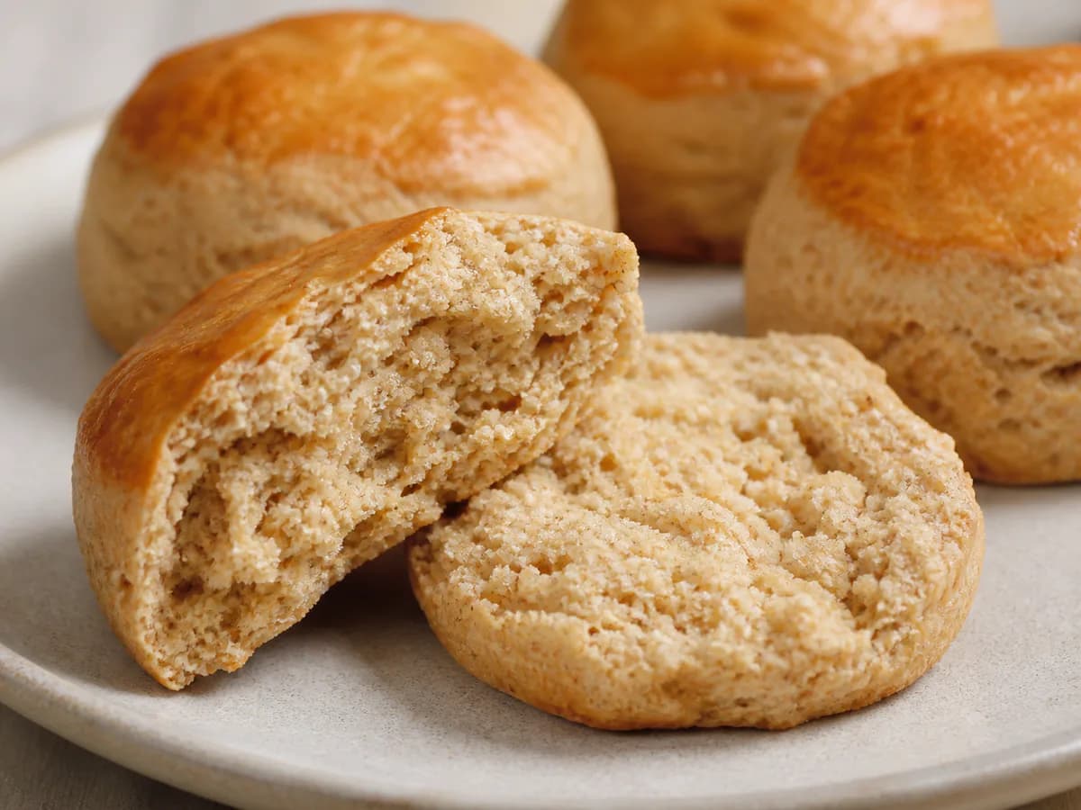 Pormenor de uma porção de Scones Integrais Bimby