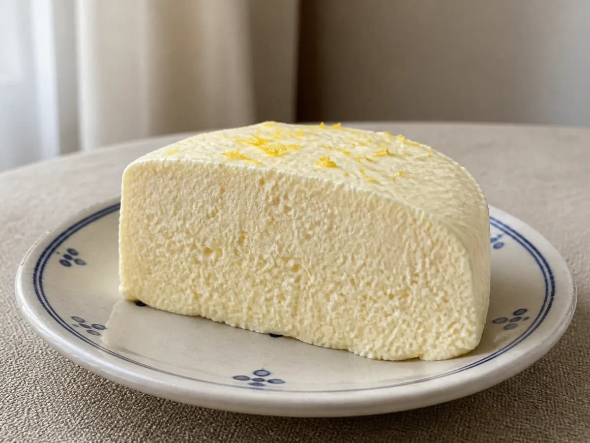 Pormenor de uma porção de Semifrio de Limão com Natas