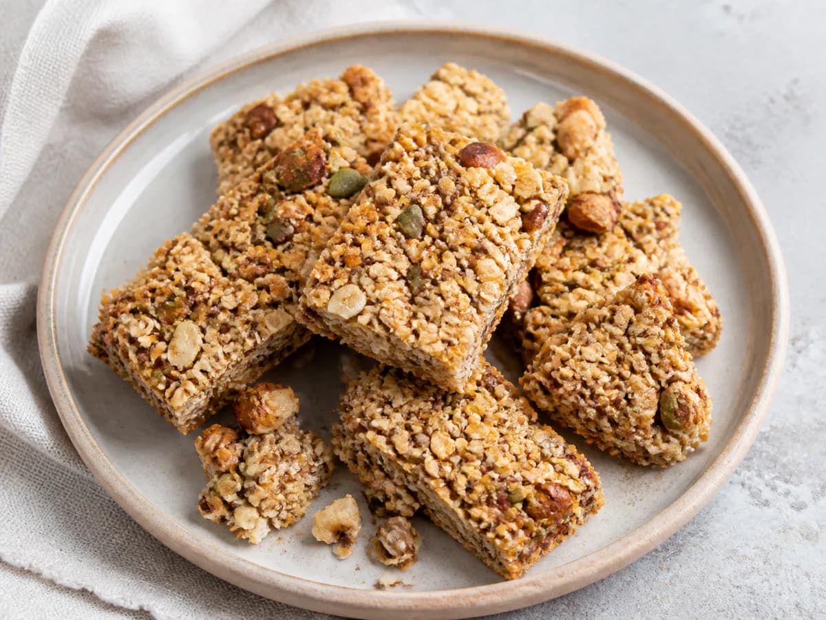 Snacks Saudáveis de Aveia e Frutos Secos