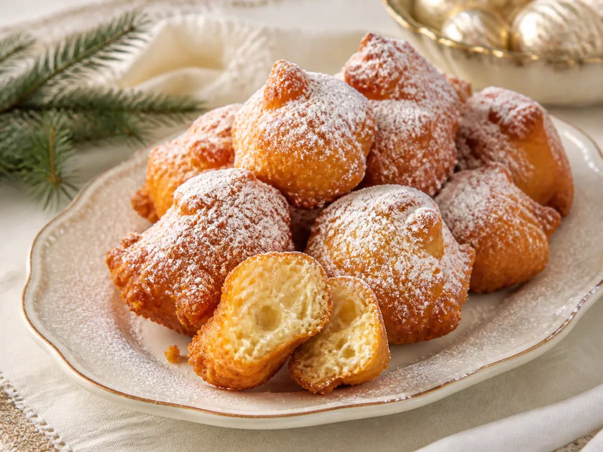 Pormenor de uma porção de Sonhos de Natal