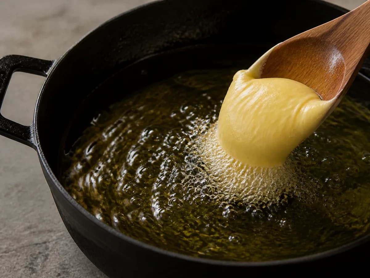 Preparação de Sonhos Simples durante a confeção