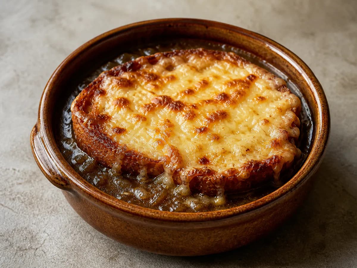 Sopa de Cebola Gratinada à Portuguesa