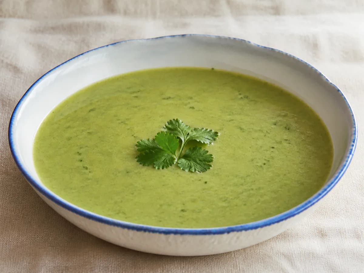 Sopa de Coentros e Nabiças com Batata