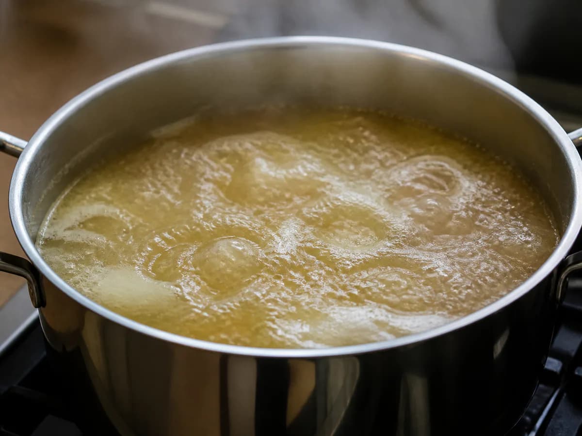 Preparação de Sopa de Peixe à Minha Maneira durante a confeção