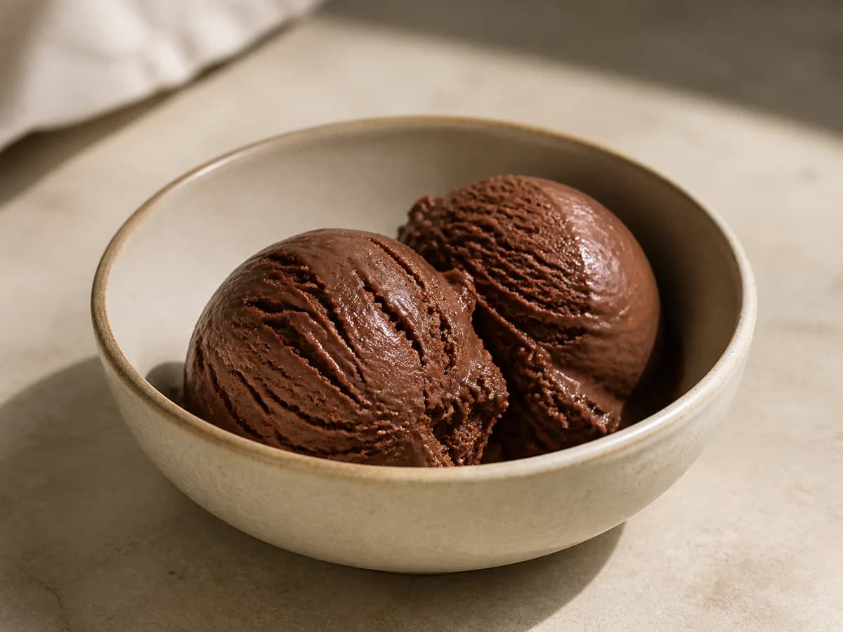 Sorvete de Chocolate Cremoso