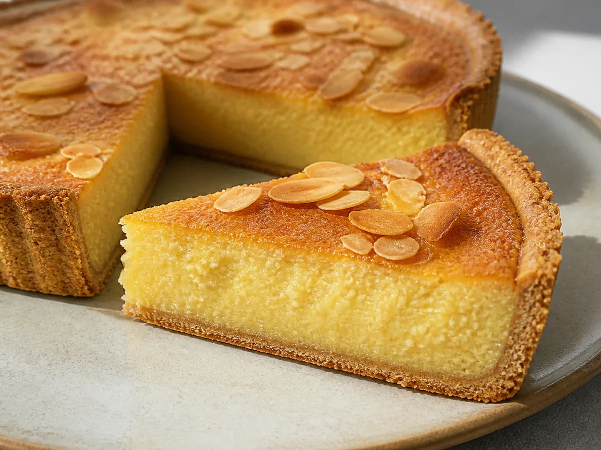 Pormenor de uma porção de Tarte Bom Bocado