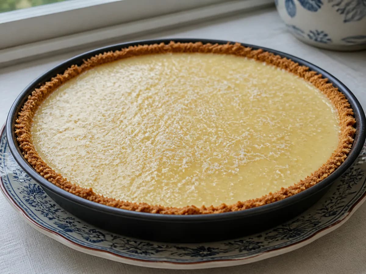 Tarte Cremosa de Coco Muito Fácil de Fazer