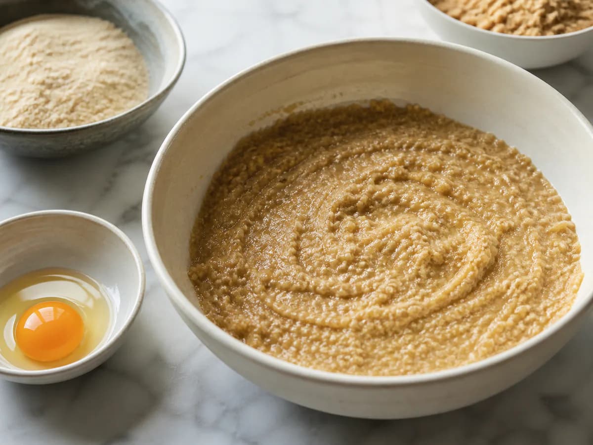 Preparação de Tarte de Amêndoa Ca de Casa durante a confeção