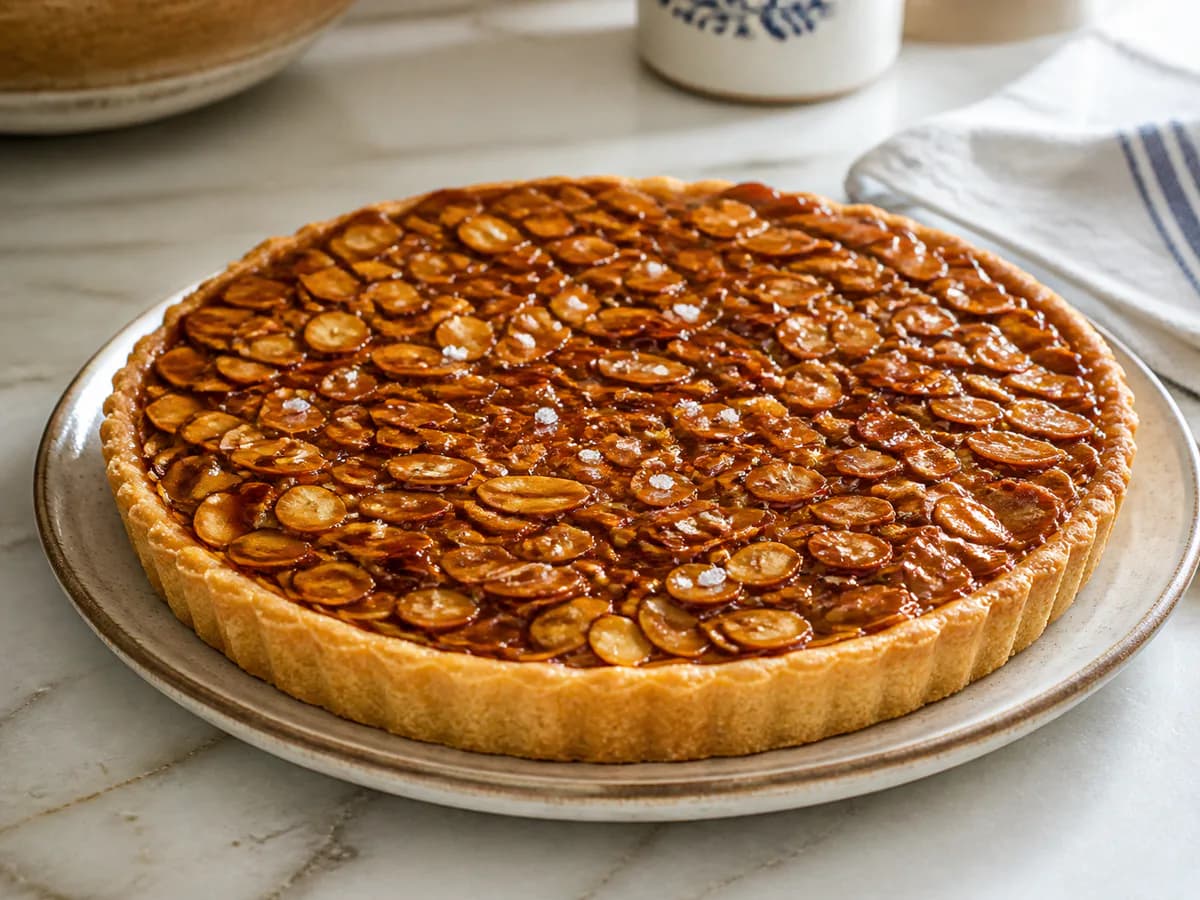 Tarte de Amêndoa Laminada com Flor de Sal
