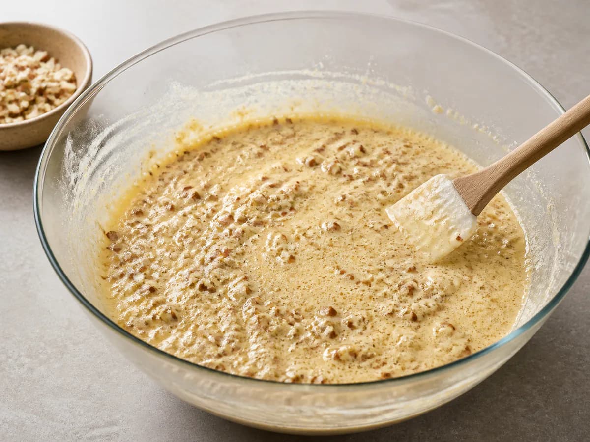 Preparação de Tarte de Amêndoa Muito Rápida durante a confeção