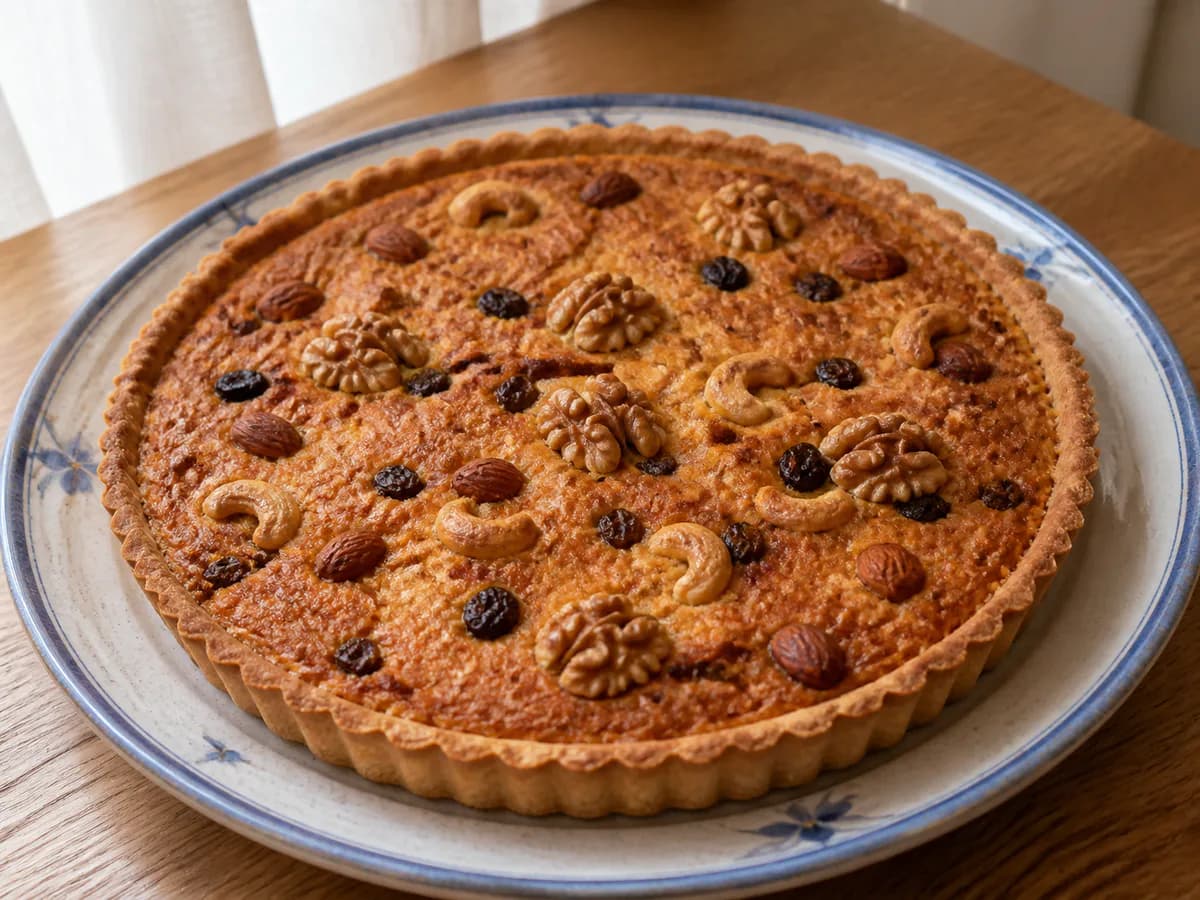 Tarte de Batata Doce e Frutos Secos