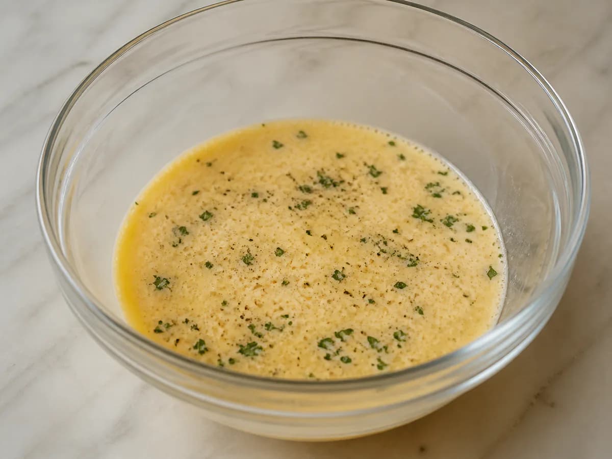 Preparação de Tarte de Berbigão com Alho Francês durante a confeção