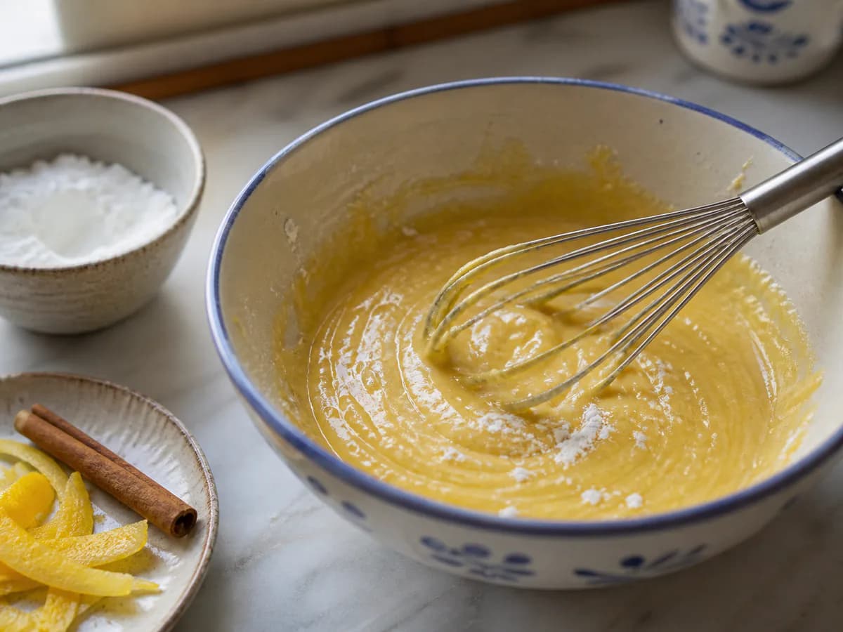 Preparação de Tarte de Creme Pasteleiro durante a confeção