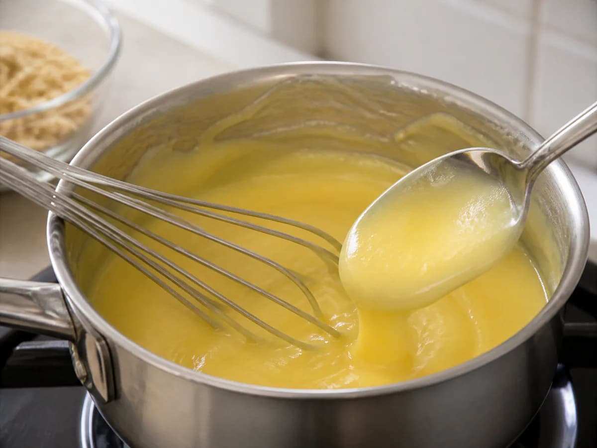 Preparação de Tarte de Lemon Curd em Copo durante a confeção