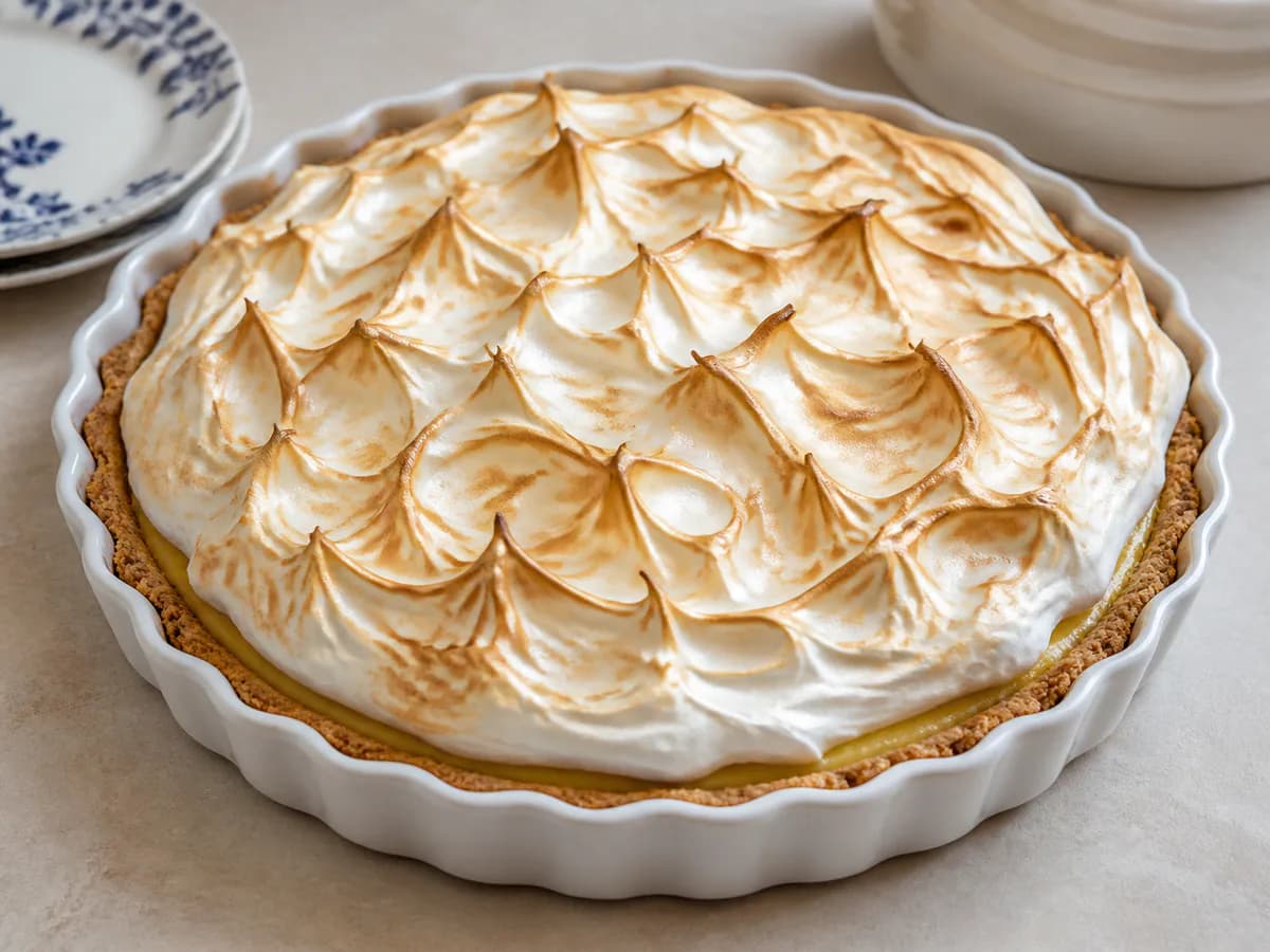 Tarte de Limão com Merengue Dourado