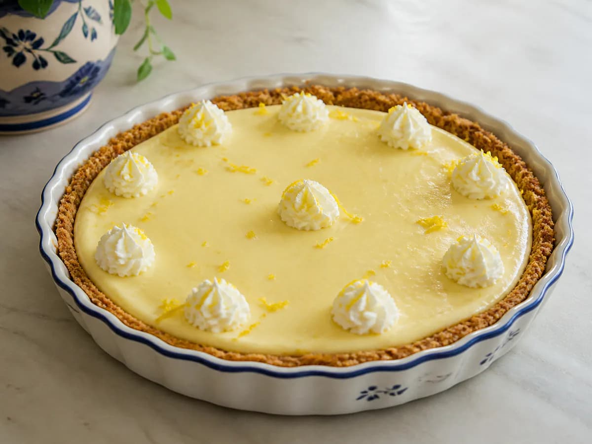 Tarte Fria de Limão com Base de Bolacha