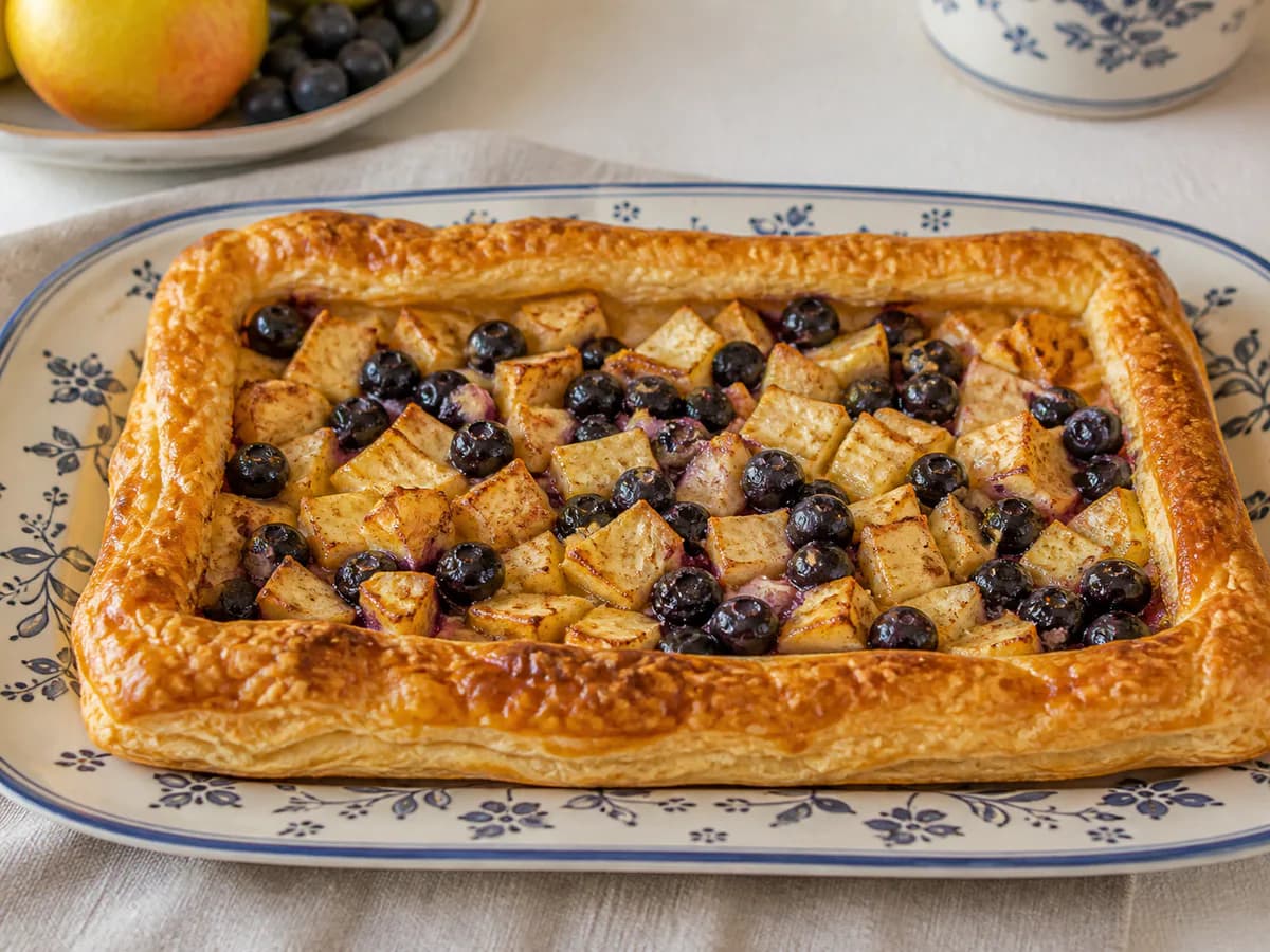 Tarte de Maçã e Mirtilos