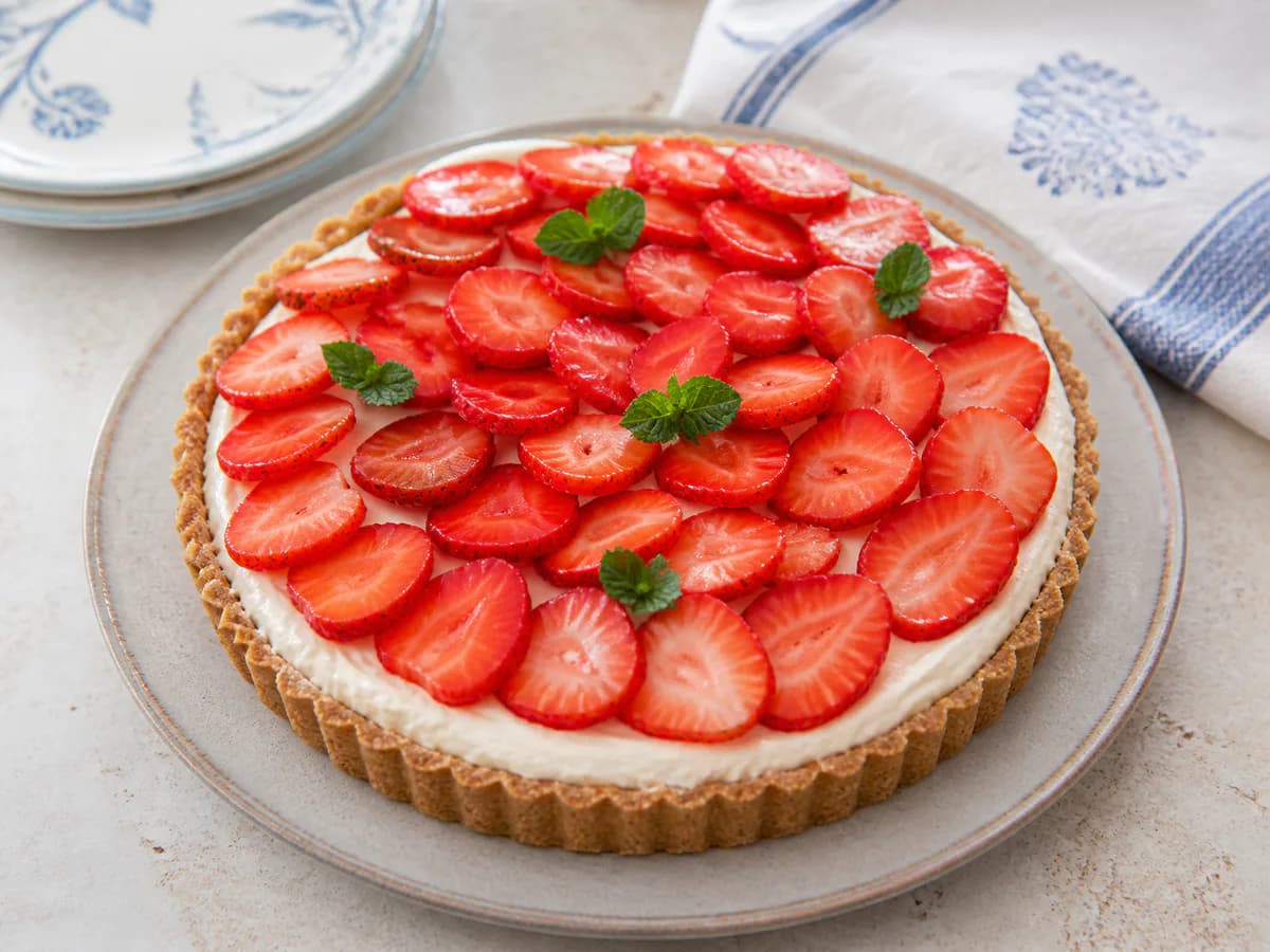 Tarte de Morango com Queijo