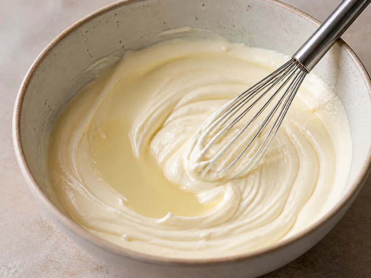 Preparação de Tarte de Morango com Queijo durante a confeção