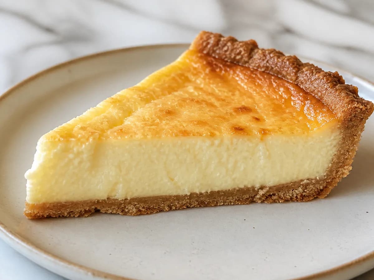Pormenor de uma porção de Tarte de Requeijão Cremosa