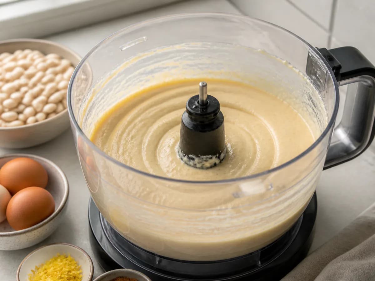 Preparação de Tarte de Feijão Fácil durante a confeção