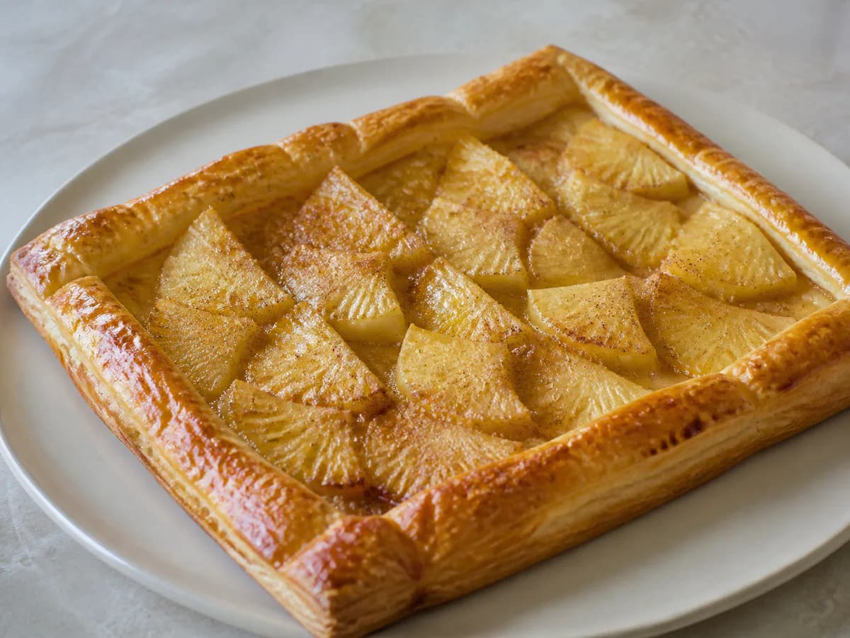 Tarte Folhada de Ananás Muito Rápida e Super Deliciosa