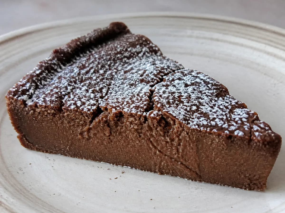 Pormenor de uma porção de Tarte Rápida de Feijão