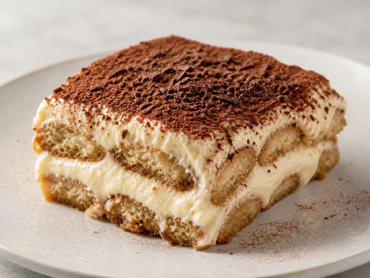 Tiramisu com Licor e Raspas de Chocolate