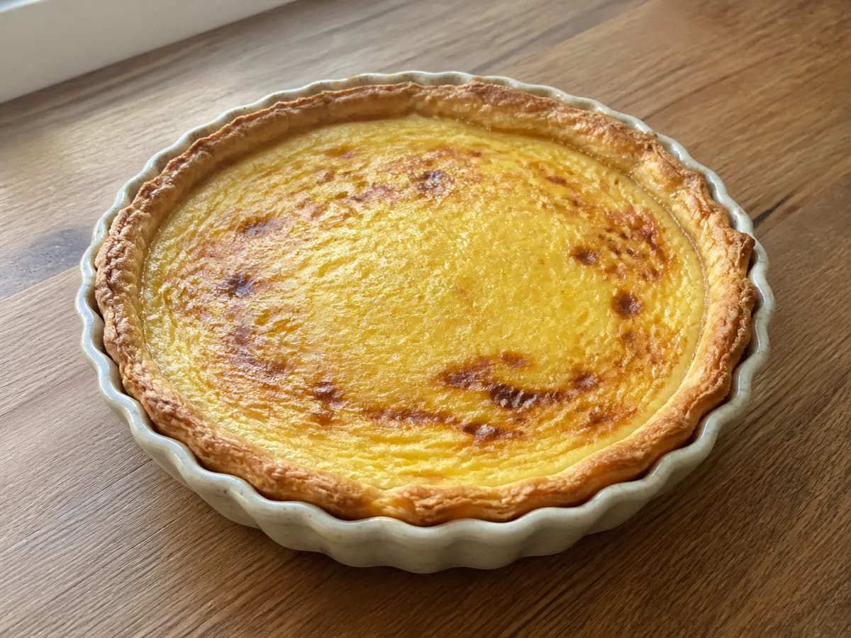 Torta Cremosa de Ovos de Pastel de Nata
