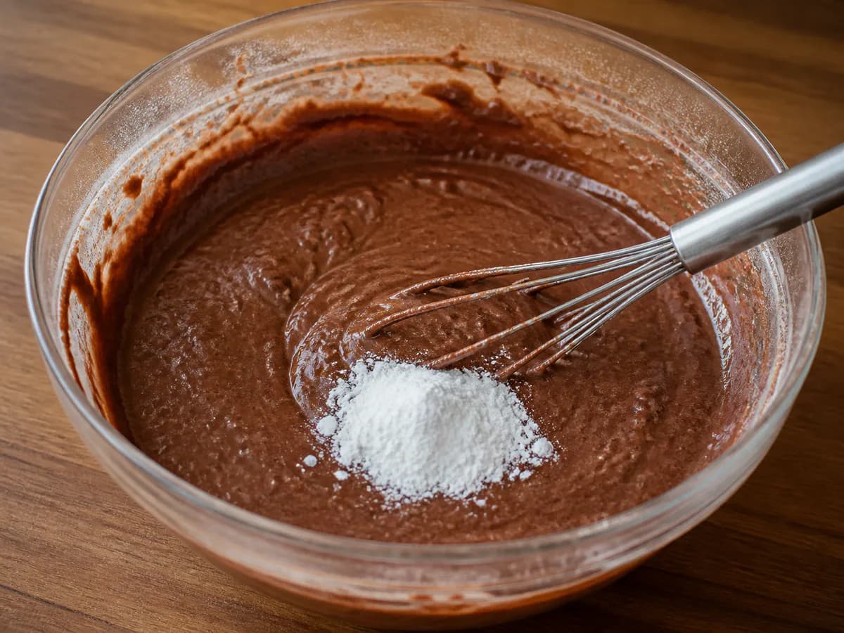 Preparação de Torta de Cenoura e Chocolate durante a confeção